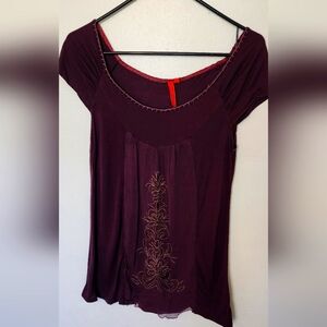 Anthropologie One September wide neck shirt